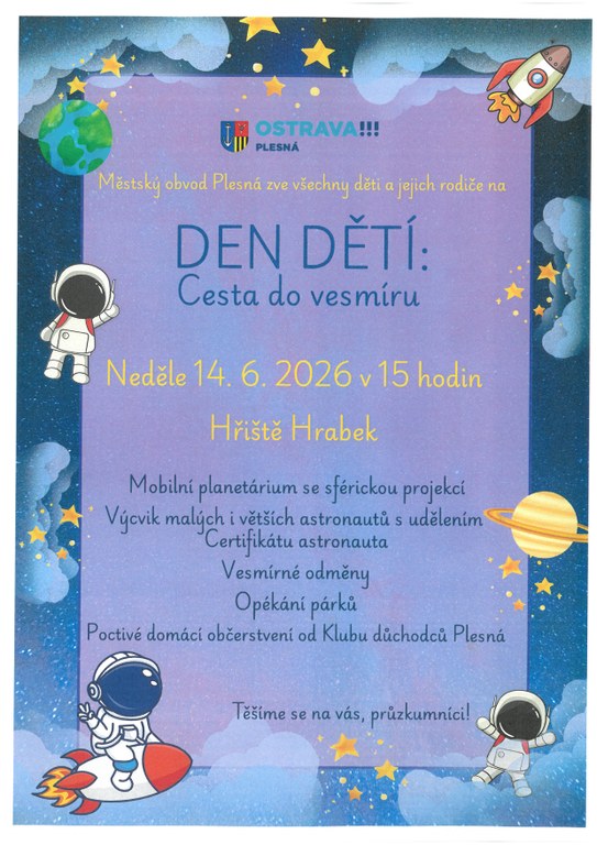 Den dětí - Cesta do Vesmíru