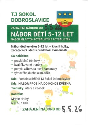 Nábor mladých fotbalistů a fotbalistek