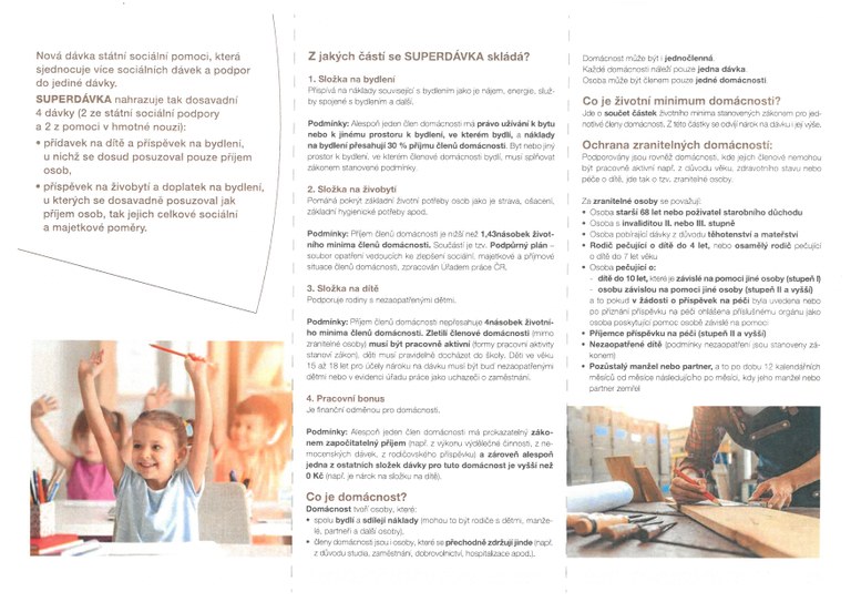 Superdávka - informace k novému systému soc. dávek