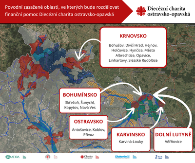 Zpráva Diecézní charity ostravsko-opavské o rozdělování finanční pomoci obětem povodní